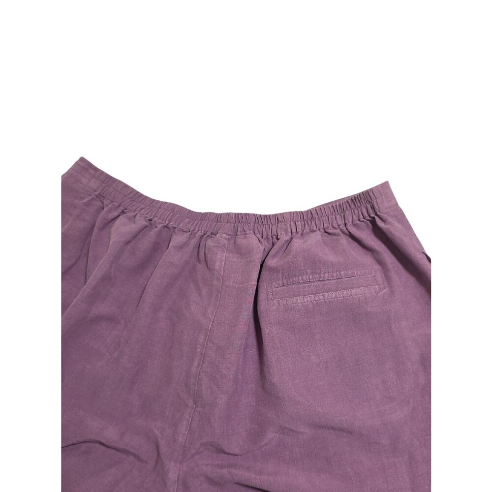 Dress Barn Women Sz 16W Purple Silk-Linen Pockets Highrise Lightweight Pants - Picture 6 of 10